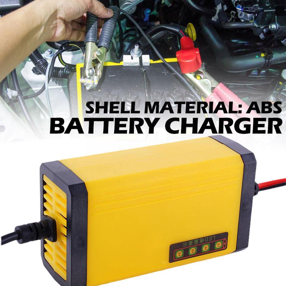 12V 3A Car Battery Charger LED Display 100-240V EU US Smart Car Motorcycle Charger For 12V 2AH-20AH Lead-acid Battery NEW N2G5