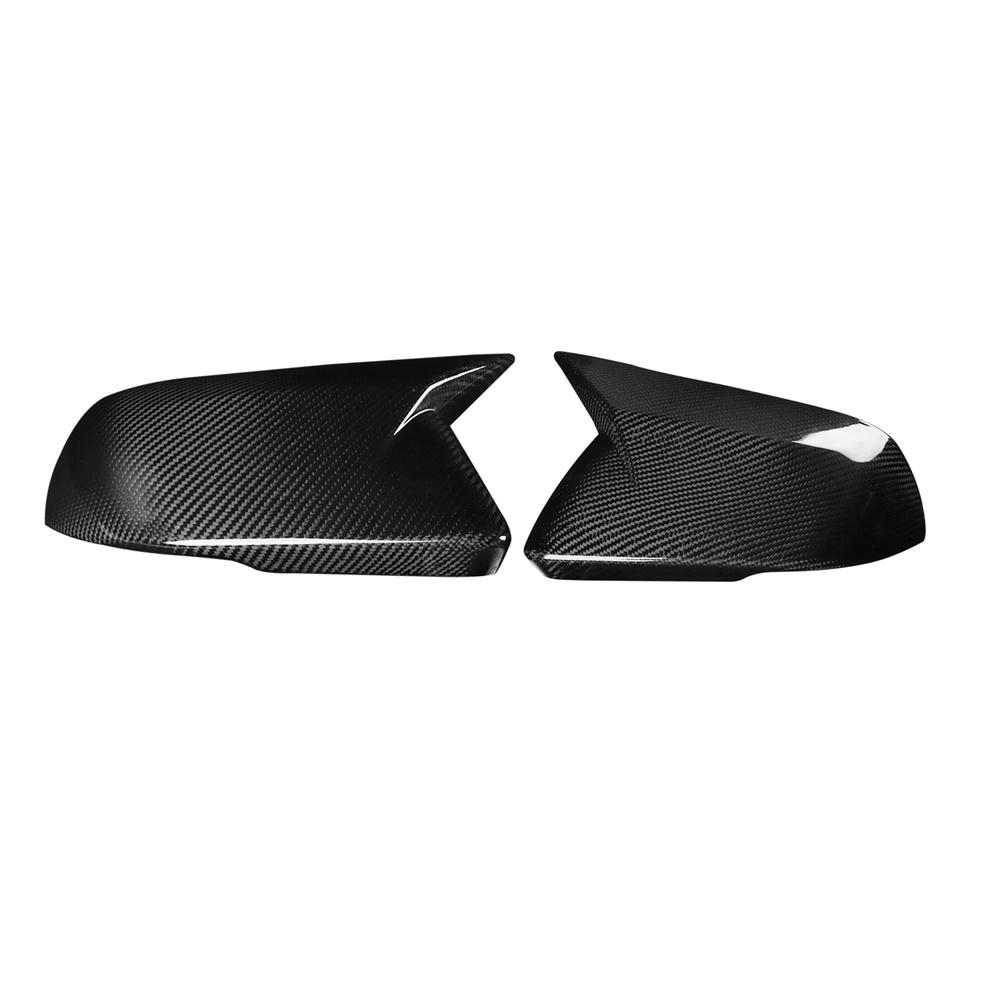 Carbon Fiber Side Mirror Cover Caps For Ford Mustang w/ LED Turn Signal 2015-17