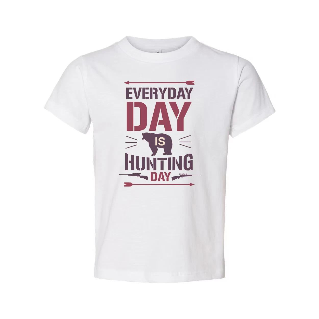 

Everyday Day Is Hunting Day Bear Graphic Unisex Hunting T Shirt For Outdoors Ent M