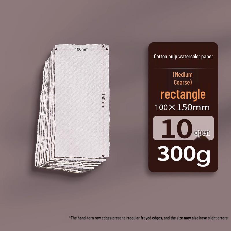 300g Watercolor Postcard Paper - Thick, Medium Rough Texture, Wood Pulp, Square, Blank Cardstock for Painting and Drawing