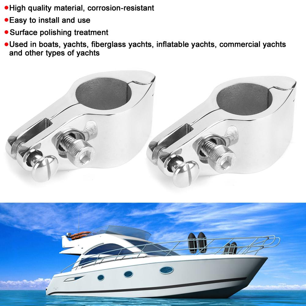 2Pcs Bimini Top Jaw Slide Clamp Steel Boat Hardware Fitting for Inflatable Commercial Yachts