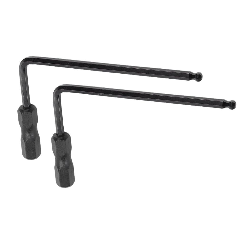 2PCS 5mm Truss Rod Wrench Neck Adjustment Hex Wrenches for Acoustic Electric Guitar Bass Black