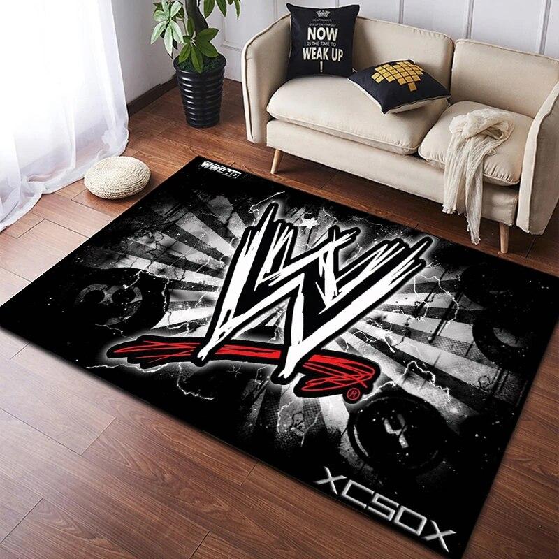 

WWE World Wrestling Entertainment LOGO Pattern Carpet Decorative Floor Mat for Boys Game RoomCarpet for Living Room Bedroom Gift Home Decoration