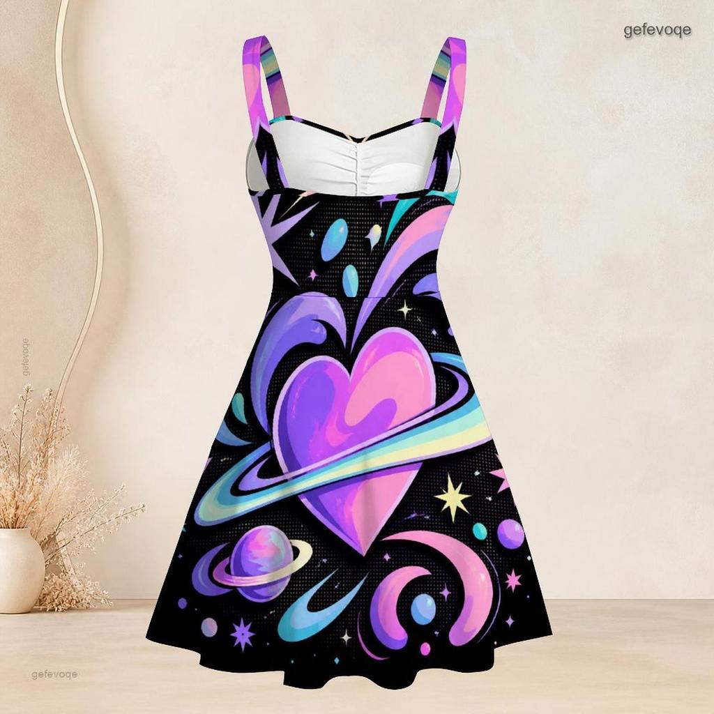 Women Plus Size Spaghetti Strap Off Shoulder Dress Elegant Wine Glass Golden Marble Leaf Art Print Swing Dress