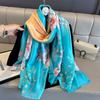 Women 180*90cm Fashion Beautiful Soft Silk Scarves Female Lady Shawl Hijab Wrap Foulard Bandanna Muffler Beach Pareo