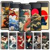 Japanese Style Art Japan Phone Case For Samsung Galaxy Z Flip3 Flip4 Flip5 Case Shell For Z Flip 3 4 5 6 7 Hard Folding Cover