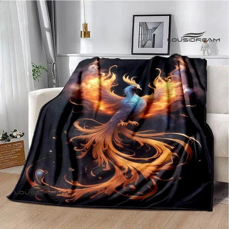 3D Phoenix Printed Blanket Flannel Warm Blankets Soft and Comfortable Blanket Bed Linings Cubre Cama Birthday Gift