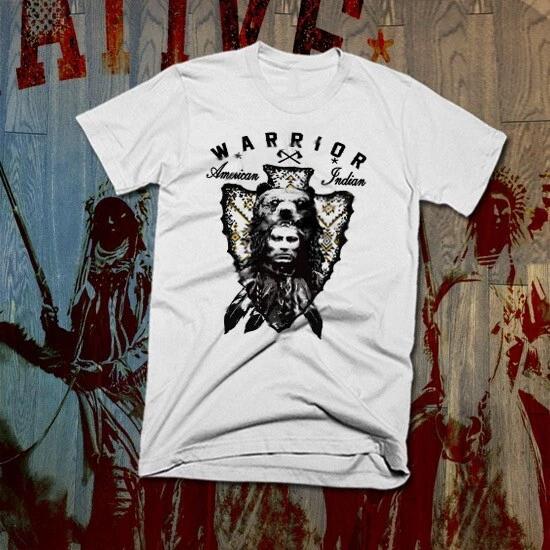 

Native American Indian T-Shirt Indigenous Bear Headdress Tribal Warrior new tee 3XL