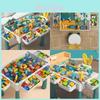 Upgrade Large Table For Children With 4 Storage Height Adjustment