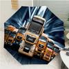 MAN Truck Print Automatic Umbrella, 8 Rib Iron Frame, Plastic Handle, Suitable for Outdoor Travel &Daily , Ideal Gift