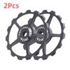 2Pcs Ceramic Bearing Jockey Wheel CNC Aluminum Alloy Rear Derailleur 10-16T Guide MTB Road Bike Pulley