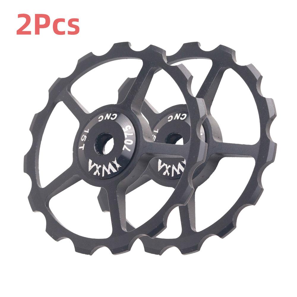 2Pcs Ceramic Bearing Jockey Wheel CNC Aluminum Alloy Rear Derailleur 10-16T Guide MTB Road Bike Pulley 11T