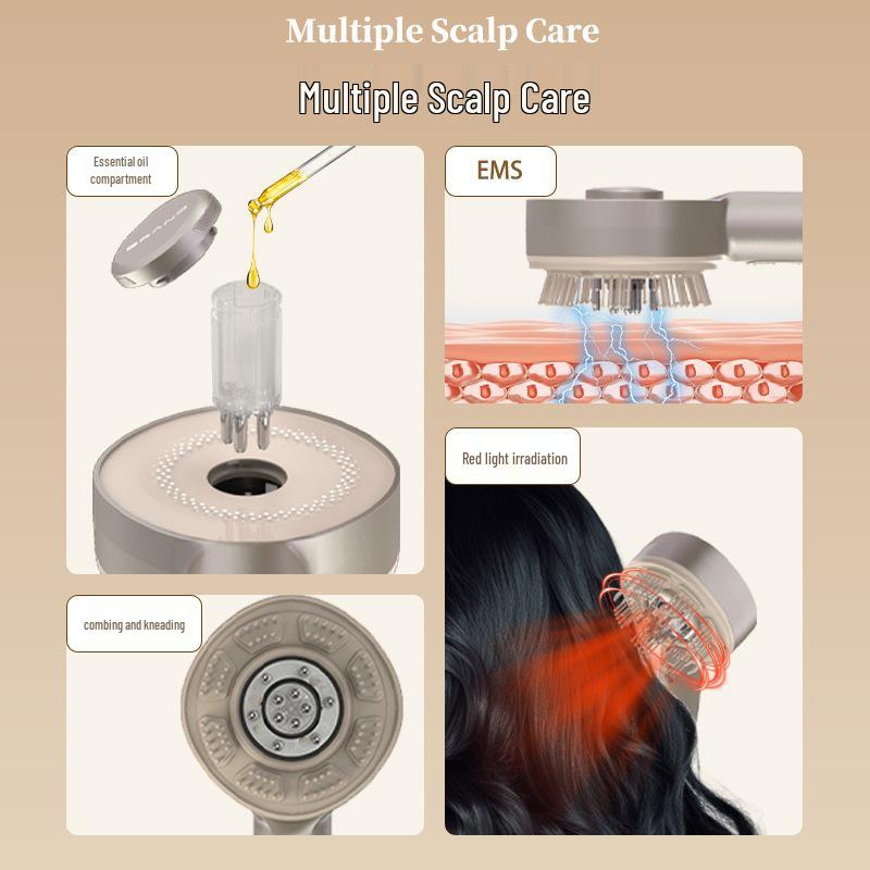 Kırmızı Işıklı Saç Derisi Masaj Aleti ve Losyon Uygulayıcılı EMS Saç Büyütme Tarağı - Saç Dökülmesine Karşı ve Saç Bakım Cihazı