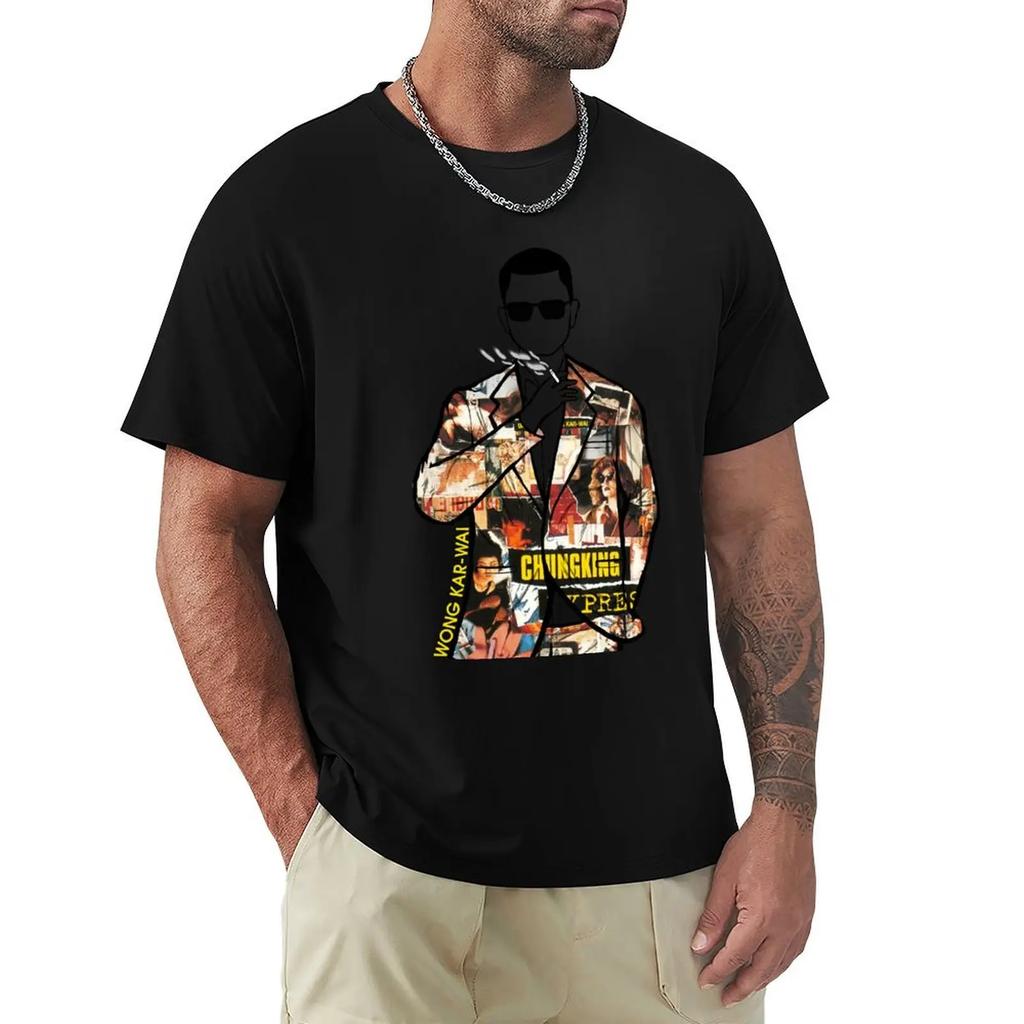 A Portrait Of Wong Kar-Wai Director Of Chungking Express (2) T-Shirt Customizeds Anime T Shirts For A Boy Vintage T Shirt Men