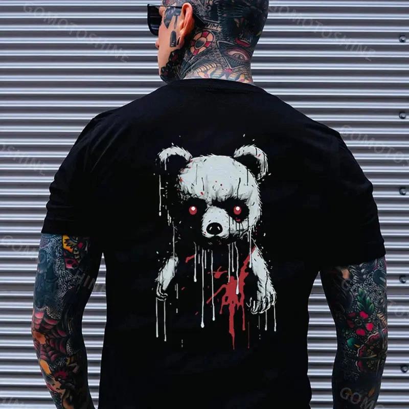Bleeding Bear Doll Print Men s T-Shirt XS
