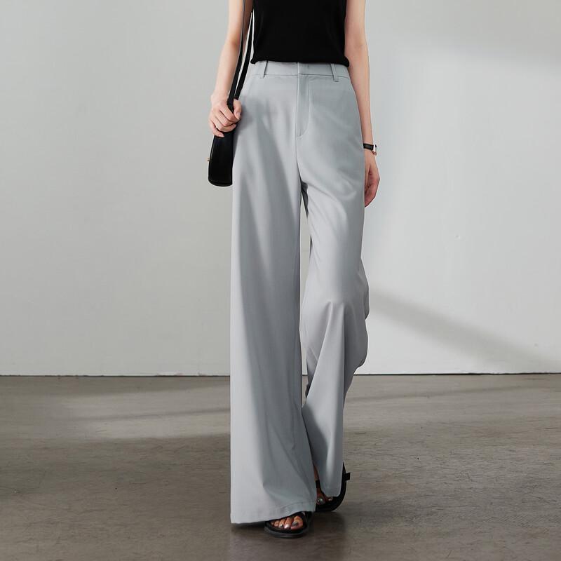 SOFSIL Women s 2026 Summer High-Waist Wide-Leg Draping Pants 26/S светло-серый