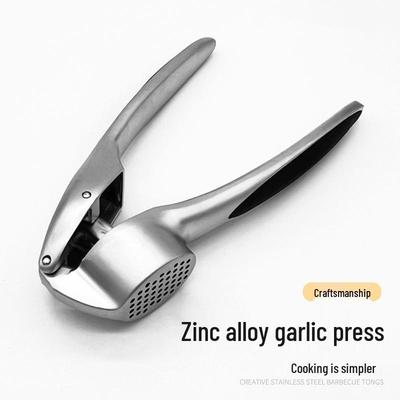 Stainless Steel Zinc Alloy Garlic Press & Masher - Multifunctional Kitchen Tool