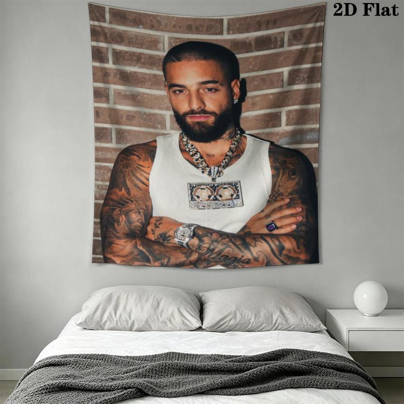 Maluma Wall Tapestry Aesthetic Wall Hanging Printed Fabric Blanket Decorative Tapestries for Bedroom Living Room Home Decor