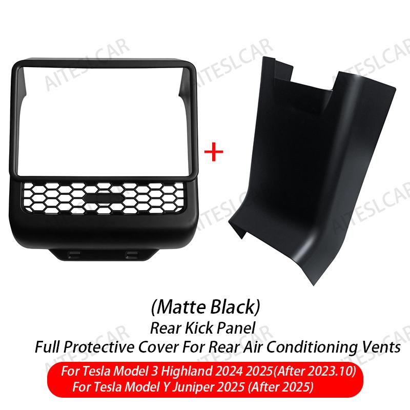For Tesla Model Y Juniper 2026 Rear Screen Cover Protector Frame Back Air Vent Trim Protective White Car Interior Accessories
