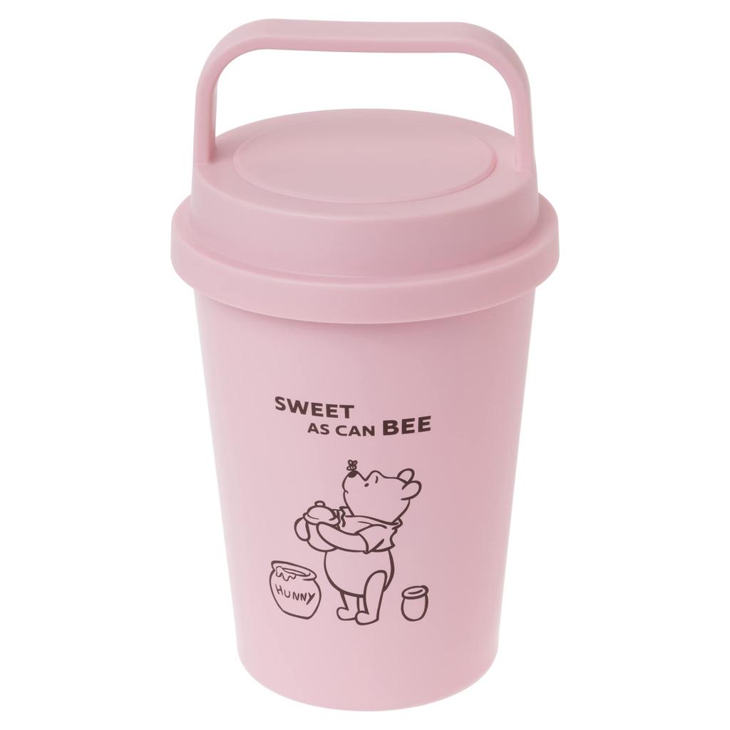 Maebata Winnie the Pooh Tumbler with Keeps Hot and Insulated Thermostainless 52820 Handle, Cold, Steel, Pink, 350ml, Disney, D-WP33
