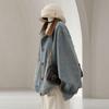Color Block Denim & Corduroy Patchwork Women's Jacket - Autumn Korean Style