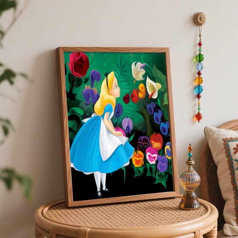 Disney Oil Painting Painting Kit Alice In Wonderland Home Bedroom Wall Decoration Creative Handmade Gift127