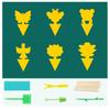 Double-Sided Irregular Yellow Butterfly & Fly Sticky Trap for Garden Use