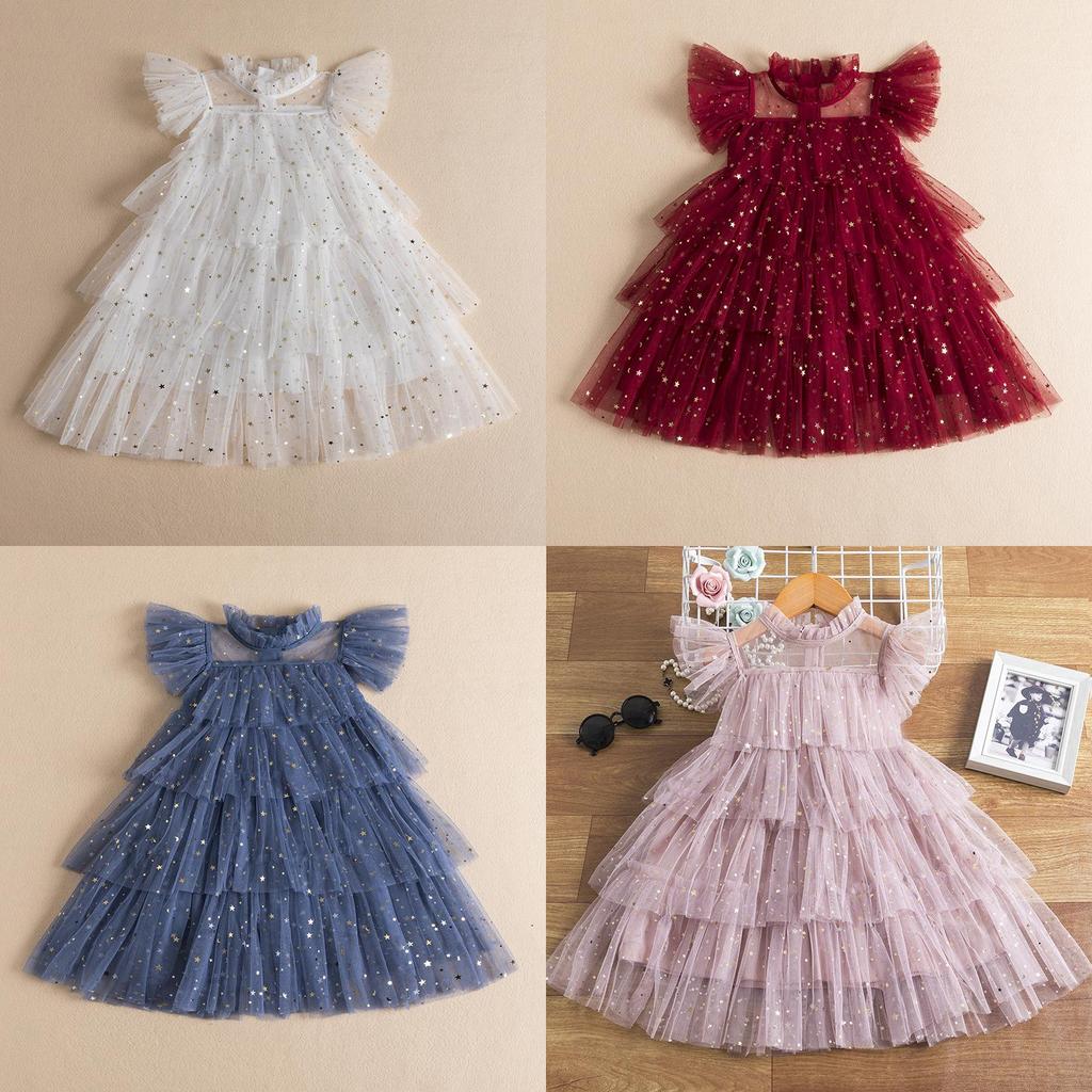 Mädchen Prinzessinnenkleid Sommer Mädchen Kinder Einfarbiger Pailletten Tüllrock Für Kleinkind Mädchen