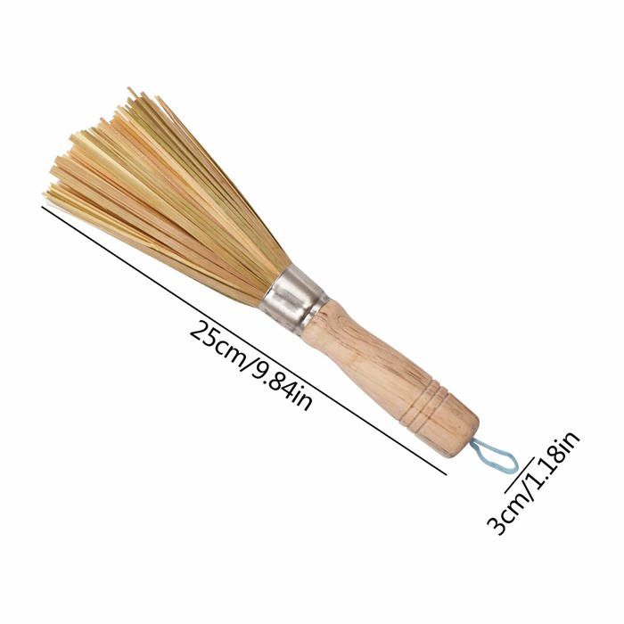 Accessoire de cuisine - roadloo - set de brosses en bambou - résistantes à l'huile - écologiques - 4 pièces