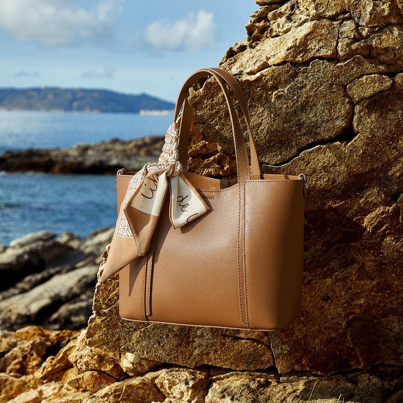 Leather Women's Bags New Fashion High-end Tote Bags Handbags Commuter Women's Bags Women's Shoulder Messenger Bags