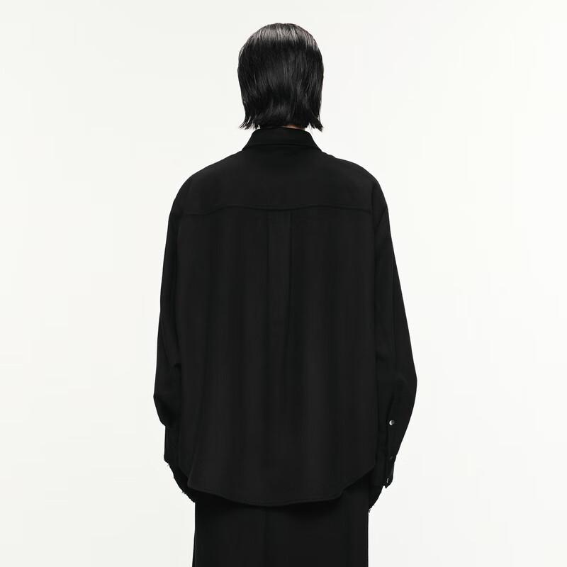 JNBY Women's 2024 Winter Wool Blend Shirt Collar Coat