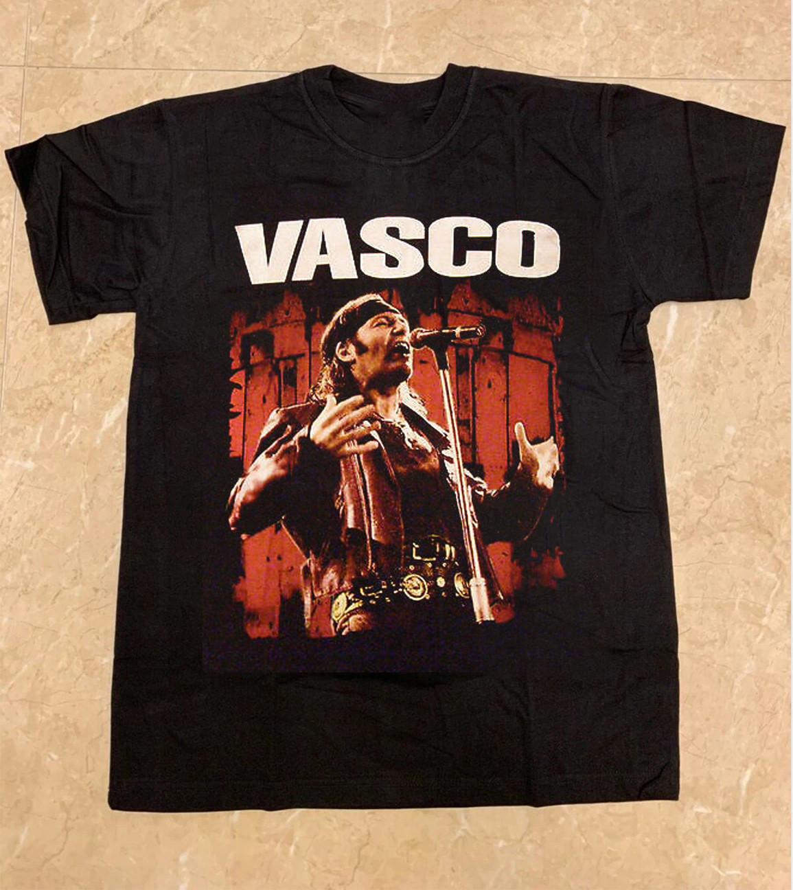 Vasco Rossi Black Cotton Shirt Full size Unisex HL834 M