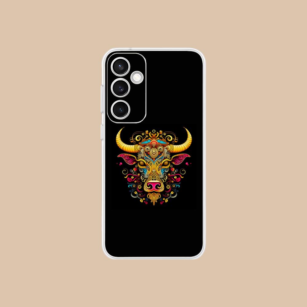 Bull Head Phone Case for Samsung Galaxy S25 S24 S23 S22 S21Plus FE Ultra Soft TPU Clear Shockproof Cover