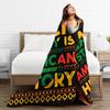 Black History Is American History Fuzzy Blankets  Novelty Throw Blanket for Bed Sofa Couch 200x150cm Quilt