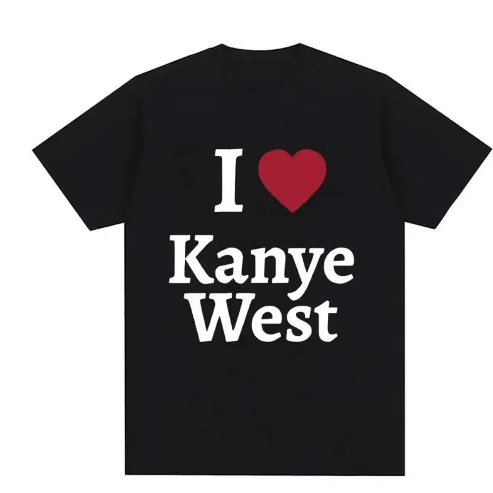Camiseta Estampada Meme Engraçado do Kanye West Masculina Feminina Algodão Vintage Hip Hop Rap Estilo Camiseta Unissex Manga Curta Streetwear