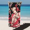 Demon Slayer Nezuko Kamado Cartoon Microfiber Printed Beach Towel Mountain Climbing Yoga Beach Swimming Running Absorbent Towel