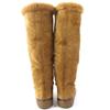 Excellent LOUIS VUITTON Boots Monogram Pattern Mouton Camel Women 36 Used