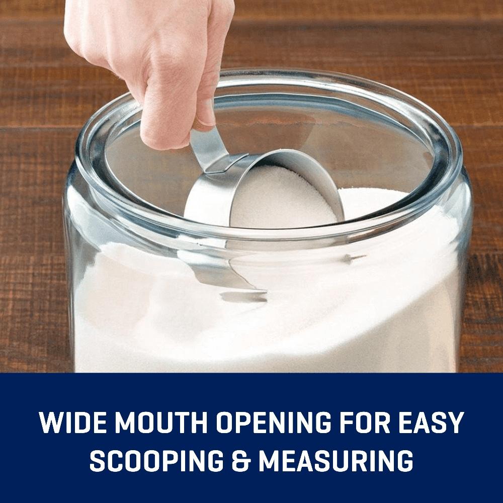 Borcan de sticlă de 2 galoane cu capac, recipient alimentar cu gură largă, perfect pentru produse uscate, bomboane, biscuiți, făină, orez, cafea, condimente