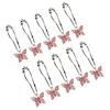10Pcs Colorful Acrylic Butterfly Shower Curtain Rings Rusts Resistant Decorative Curtain Hooks for Bathroom Accessories