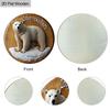 2D flat wooden hanging decorative signs, home wall or door decoration, garden decoration, the pattern is a polar bear, housewarming gift for friends