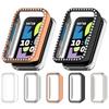 For Honor Band 10 Watch Case Rhinestone Decor Hollow Electroplating PC Watch Cover