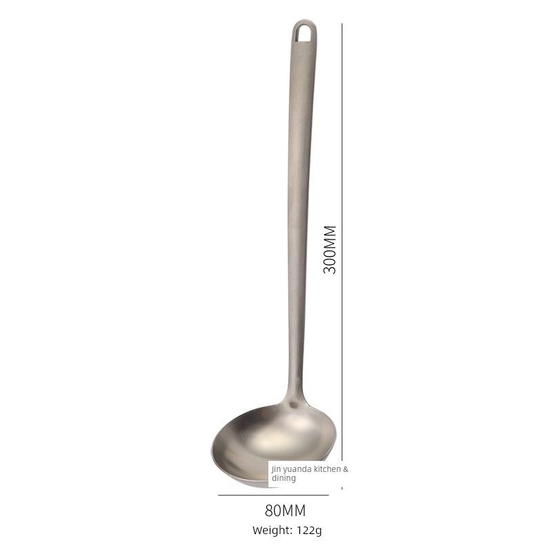 Pot Spoon, Skimmer Spoon, 304 Stainless Steel Spoon, Sandblasted, Thickened, Extended, with Hanging Hole, Household Soup Spoon, Commercial Soup Spoon