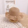 Baby Girl Sun Hat Summer Sun Protection Straw Hat Pearl Beach Bucket Hat Girls Sun Hat
