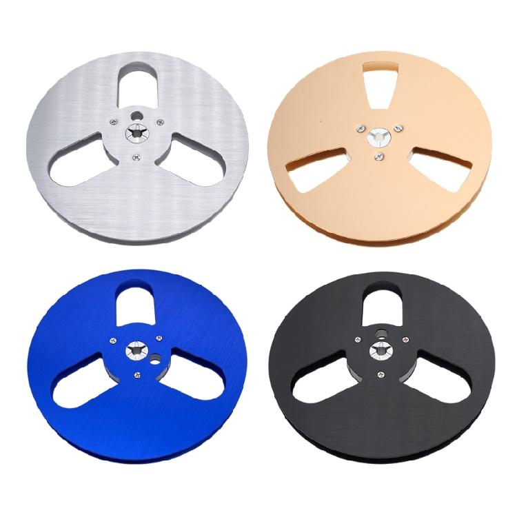 7  x 1/4  Empty Tape Roll Takeup- Reel to Reel Small Hub- Tape Roller Aluminum- argento
