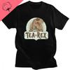Funny Tea Rex T-Rex Dino Men T Shirt Coffee Hot Drink Cartoon Kawaii Humor Women Graphic Tshirts Casual Anime cotton Top gothic