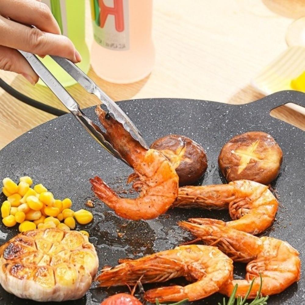 Heat-resistant Holder Smokeless Griddle Pan 30/32/34/36/38cm Barbecue Plate  Travel BBQ