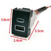 24*36mm Car Charger QC3.0 USB Type-c Socket Adapter Modified Charging Socket for Suzuki Jimny 2007-2015 Accessories