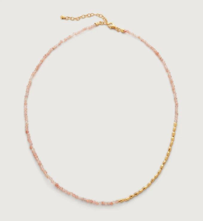 Natural Gemstone Bead Necklaces 925 Sterling Silver Boho Necklace Gold Plated Bohemian Jewelry Women