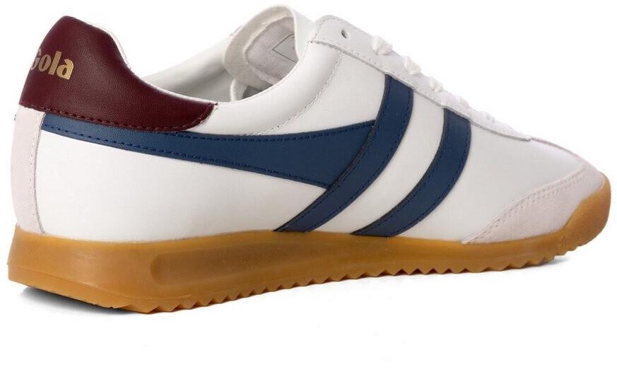 Gola Classics Men's Torpedo Leather Trainers White/deep Red/sapphire