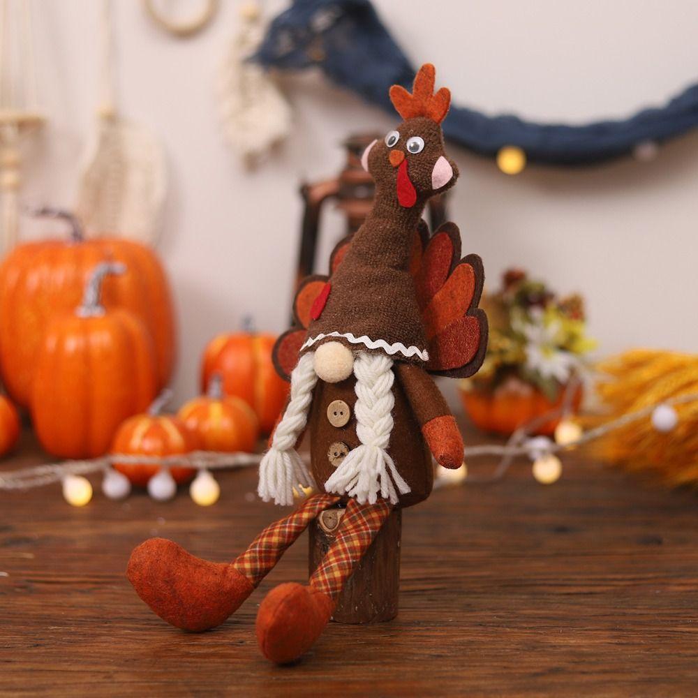 Funny Thanksgiving Turkey Statue Creative Miniature Figurine Sculpture  Home